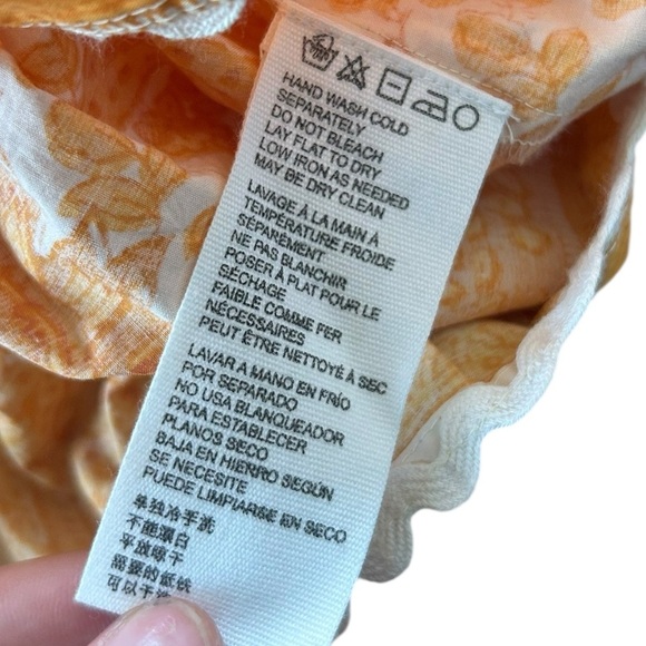 Cleobella Eliana Mini Dress Yellow Tiered NWT Size Large - Picture 12 of 13